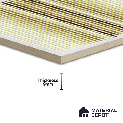 Highlighter Wall Tile TL 07240 Carvino 8001 GLM (Gold) 1 ft x 1 ft Ceramic Matte Finish - 9 mm | Suitable For Kitchen & Bathroom | 2 mm Spacer is Mandatory